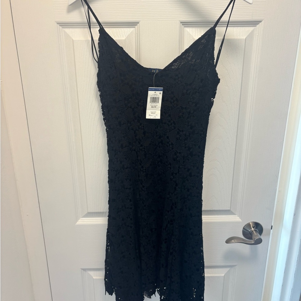 NWT Ralph Lauren Black Lace Dress
